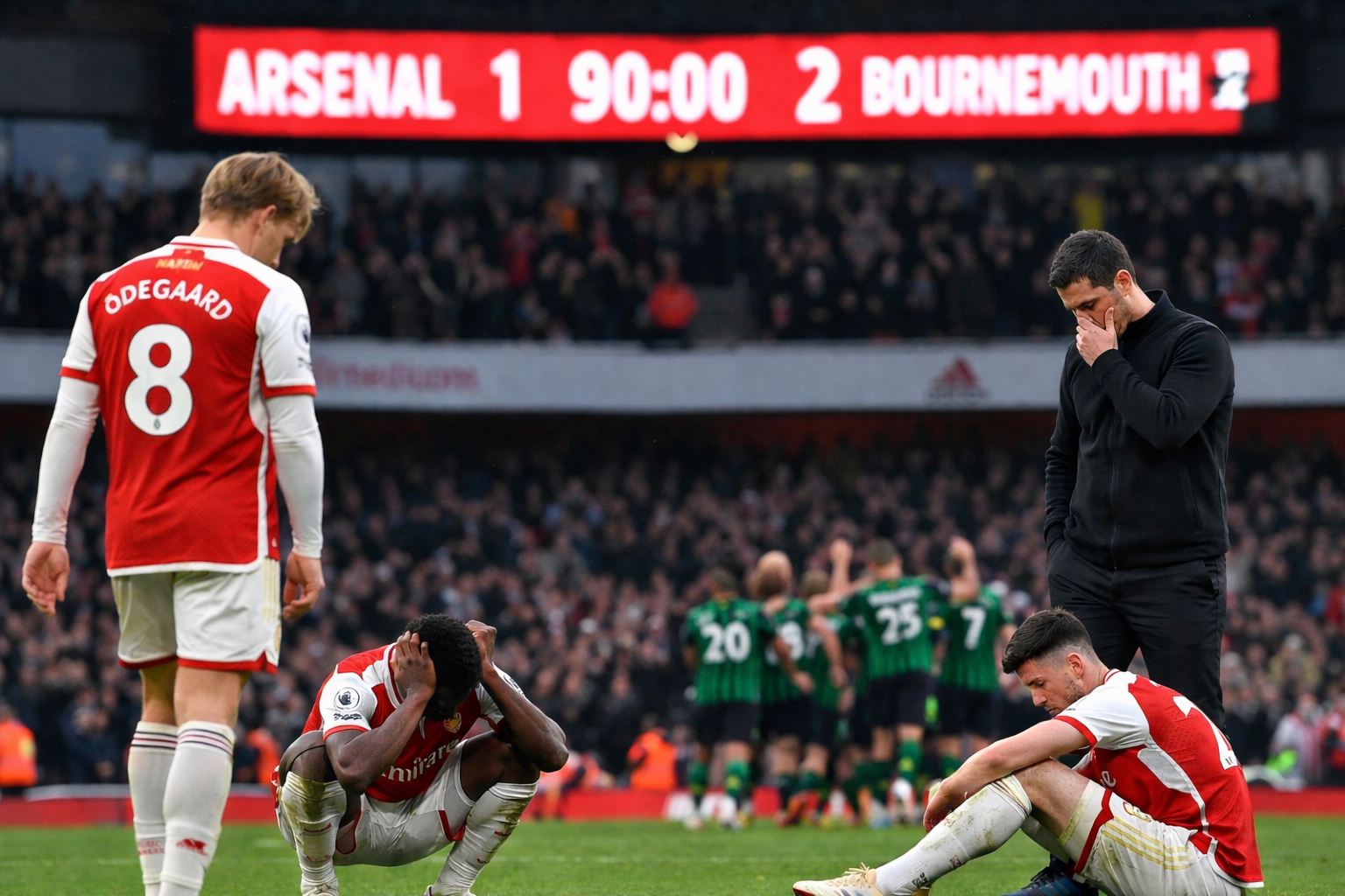 Arsenal players reflect after defeat