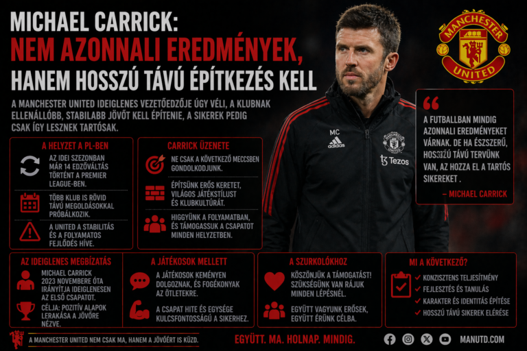 Carrick üzenete a Manchester Unitedről