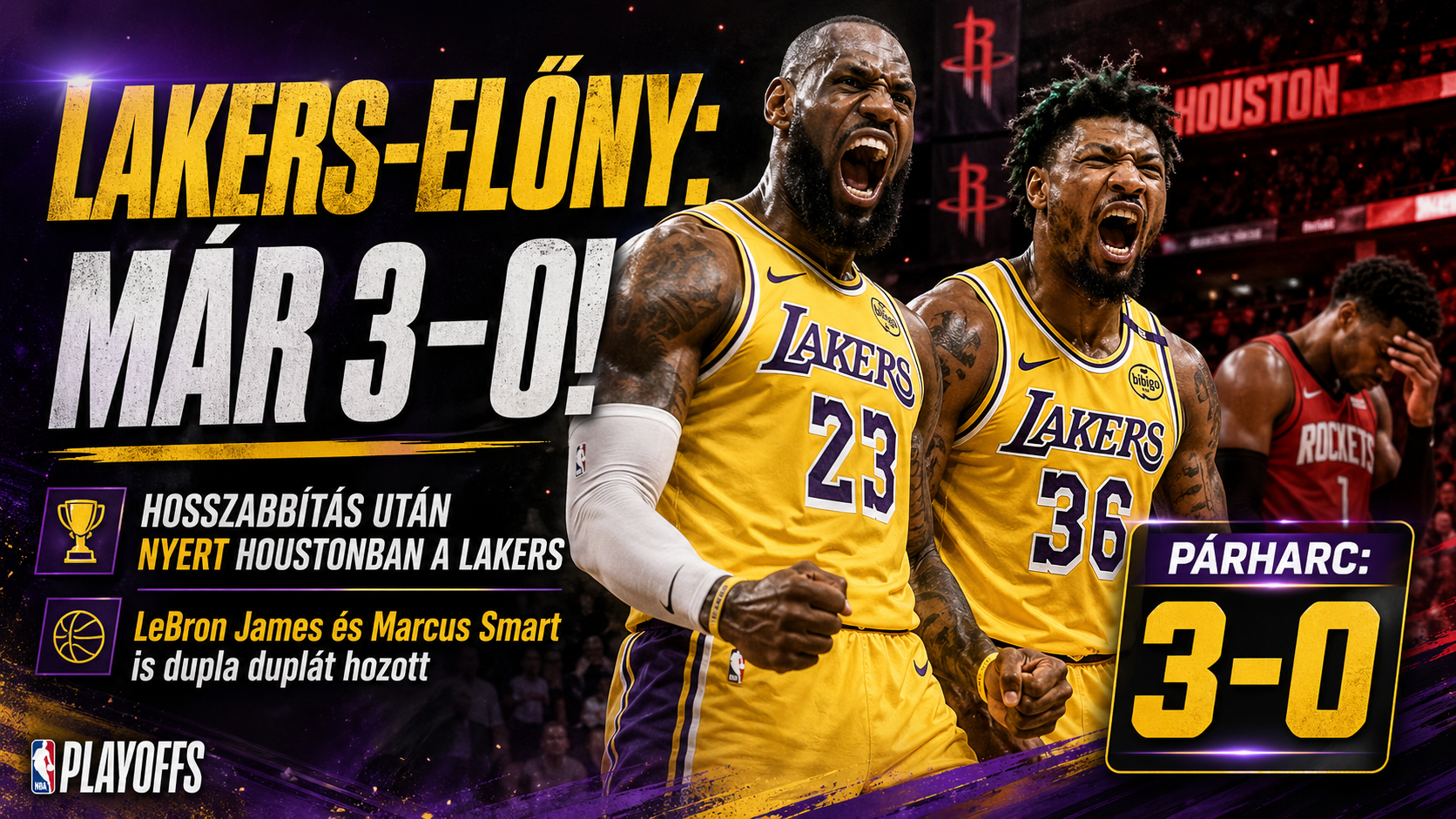 Lakers dominate playoff series 3-0