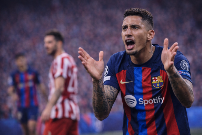 Raphinha reagál a mérkőzésen