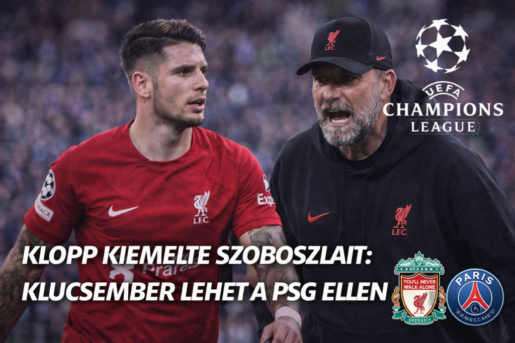 Szoboszlai és Klopp a BL-meccsen