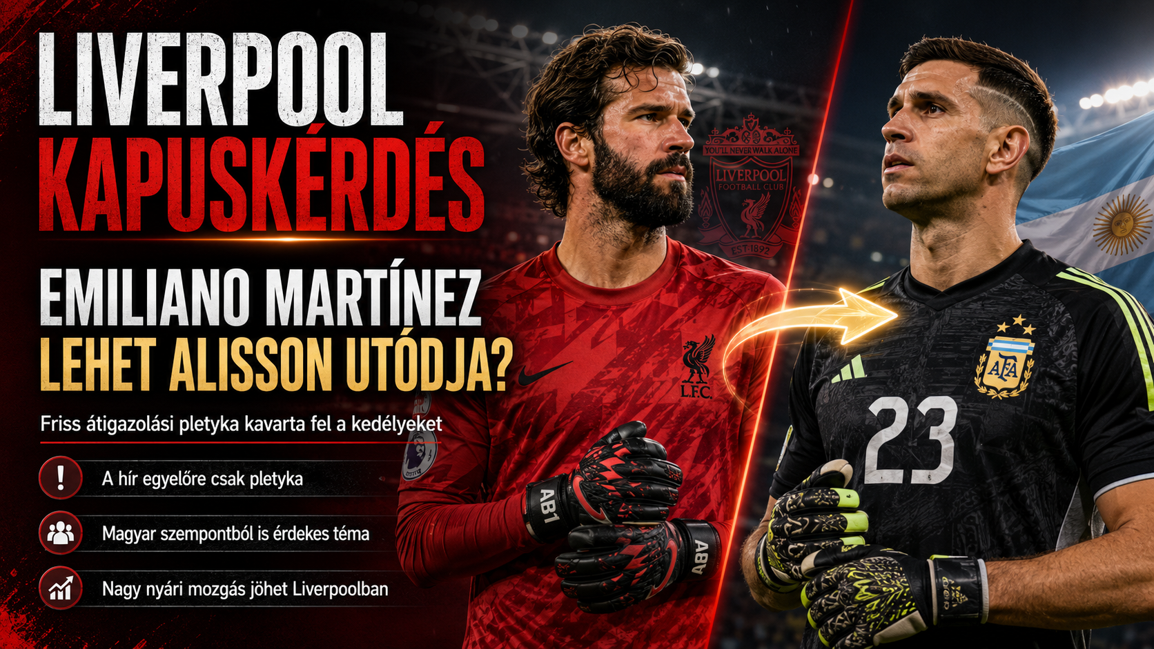 Goalkeeper transfer showdown: Alisson vs Martínez