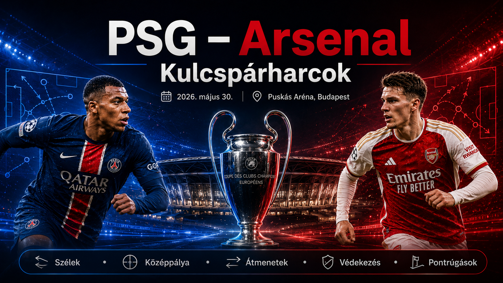 PSG – Arsenal kulcspárharcok