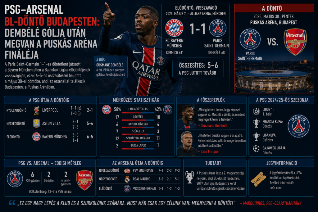 BL-döntő előzetes: PSG–Arsenal