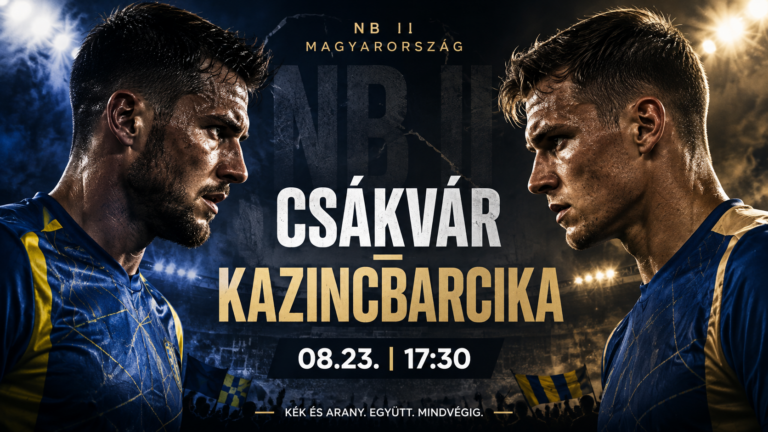 Sportfaktor – friss sporthírek, közvetítések és elemzések 31 Csákvár–Kazincbarcika