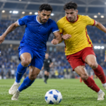 Al Hilal–Al Hazem – AI-val készült futballillusztráció