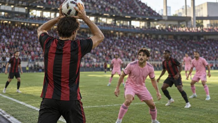 Atlanta United–Inter Miami – AI-val készült futballillusztráció