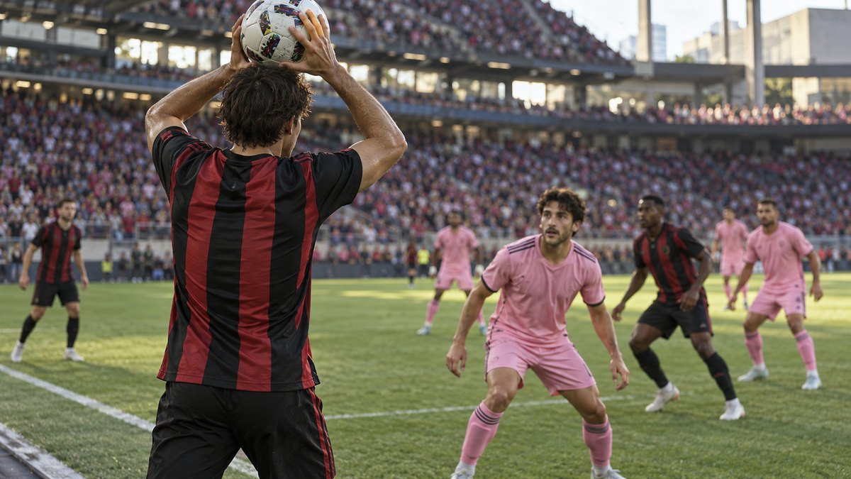 Atlanta United–Inter Miami – AI-val készült futballillusztráció