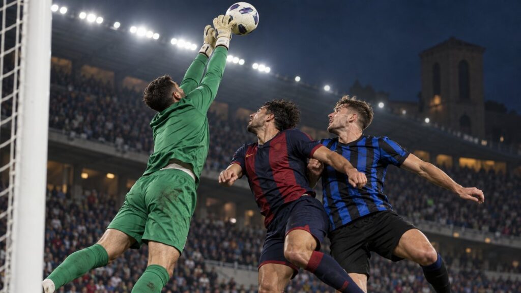 Bologna–Inter – AI-val készült futballillusztráció