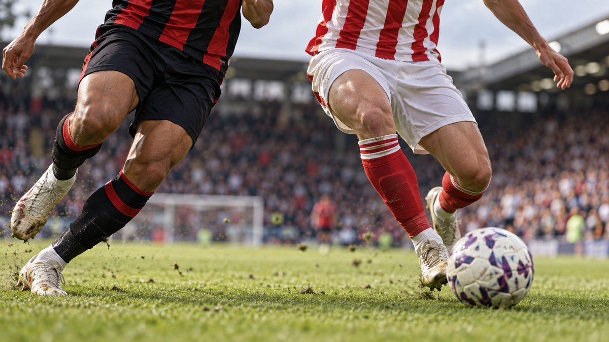 Bournemouth–Sunderland – AI-val készült futballillusztráció