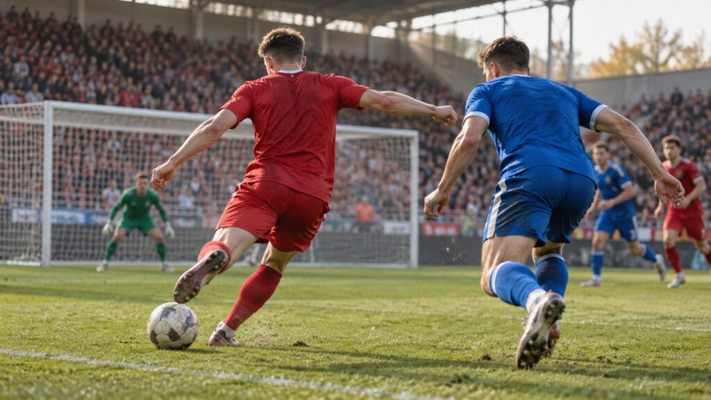Debreceni VSC–Zalaegerszeg – AI-val készült futballillusztráció