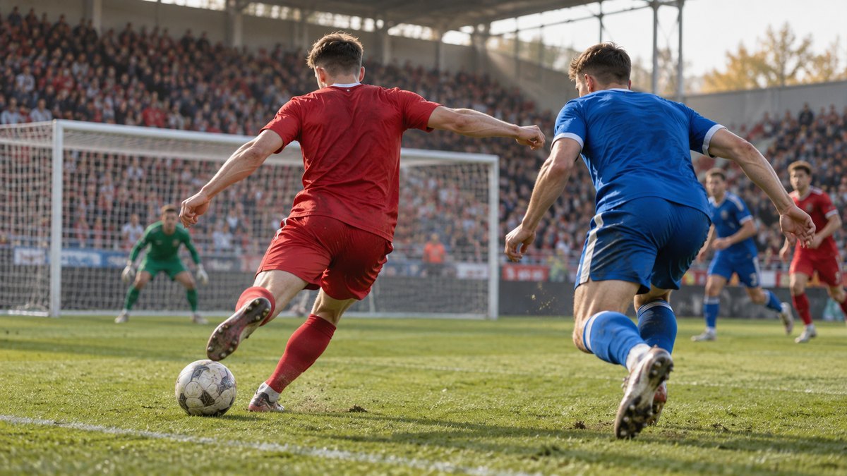 Debreceni VSC–Zalaegerszeg – AI-val készült futballillusztráció
