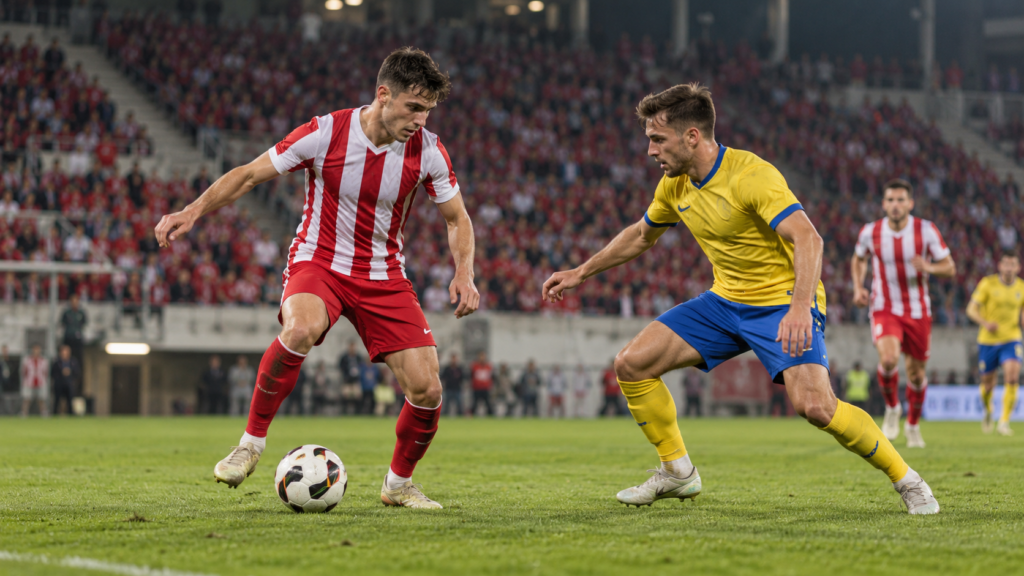 Diósgyőri VTK–Kazincbarcika – AI-val készült futballillusztráció