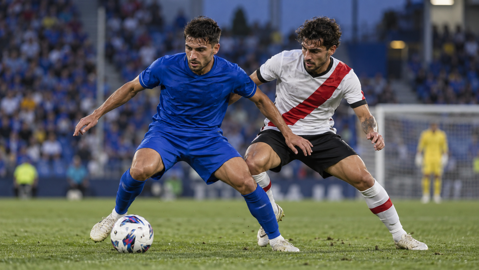 Getafe–Rayo Vallecano – AI-val készült futballillusztráció
