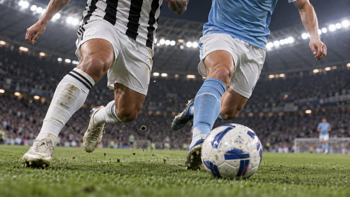 Sportfaktor – friss sporthírek, közvetítések és elemzések 45 Juventus–Lazio – AI-val készült futballillusztráció