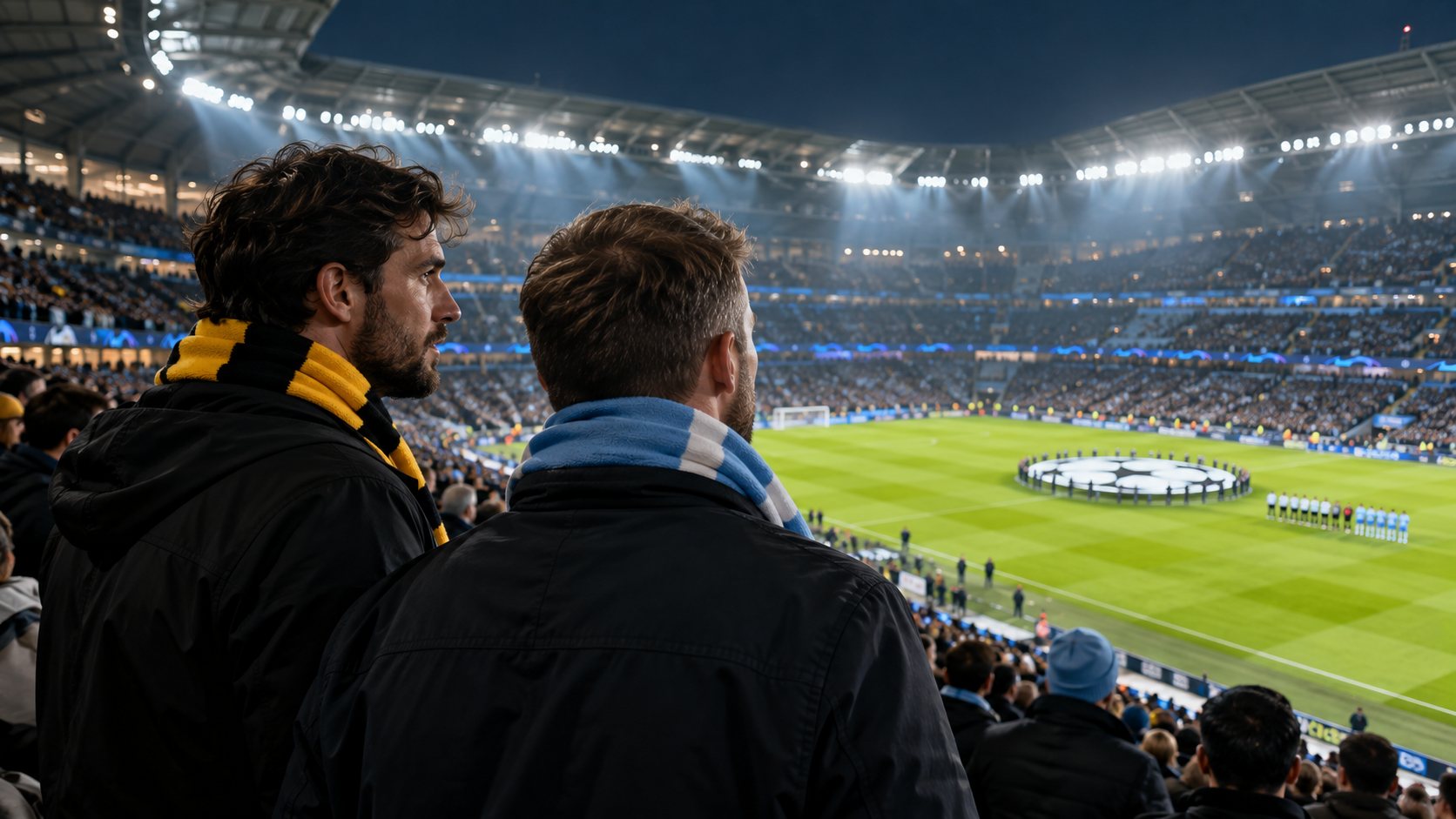 Manchester City–AEK Athén mérkőzéselőzetes – AI-illusztráció