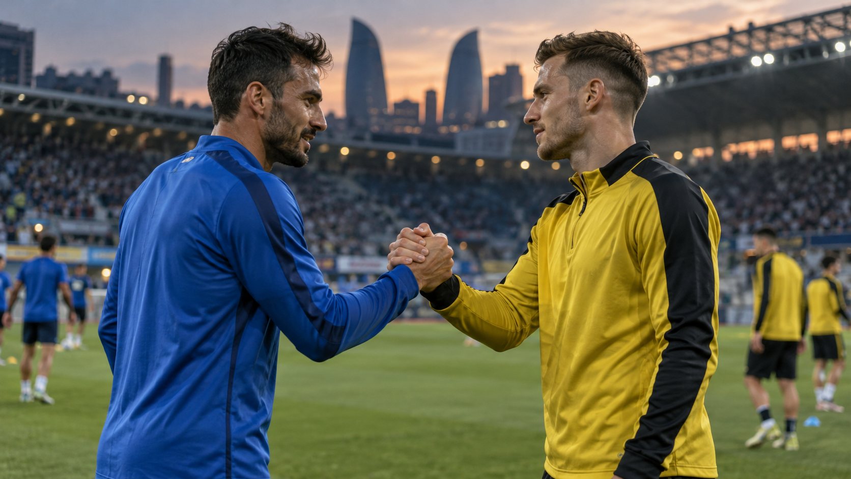 Sabah Baku–Borussia Dortmund mérkőzéselőzetes – AI-illusztráció