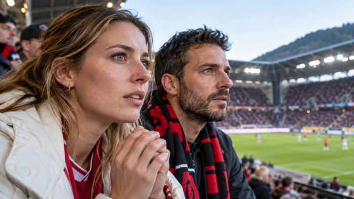 Freiburg–Bayern München – AI-generált szurkolói illusztráció