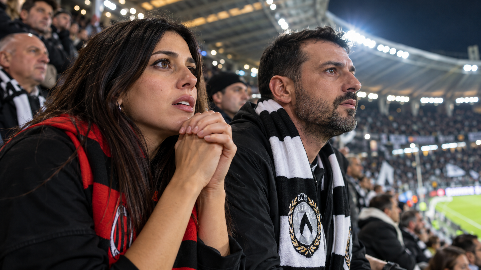 Sportfaktor – friss sporthírek, közvetítések és elemzések 38 Udinese–AC Milan – AI-generált szurkolói illusztráció