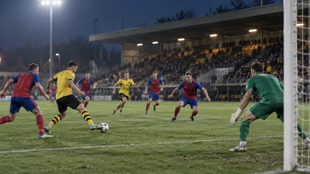 Soroksár–Videoton – AI-val készült futballillusztráció