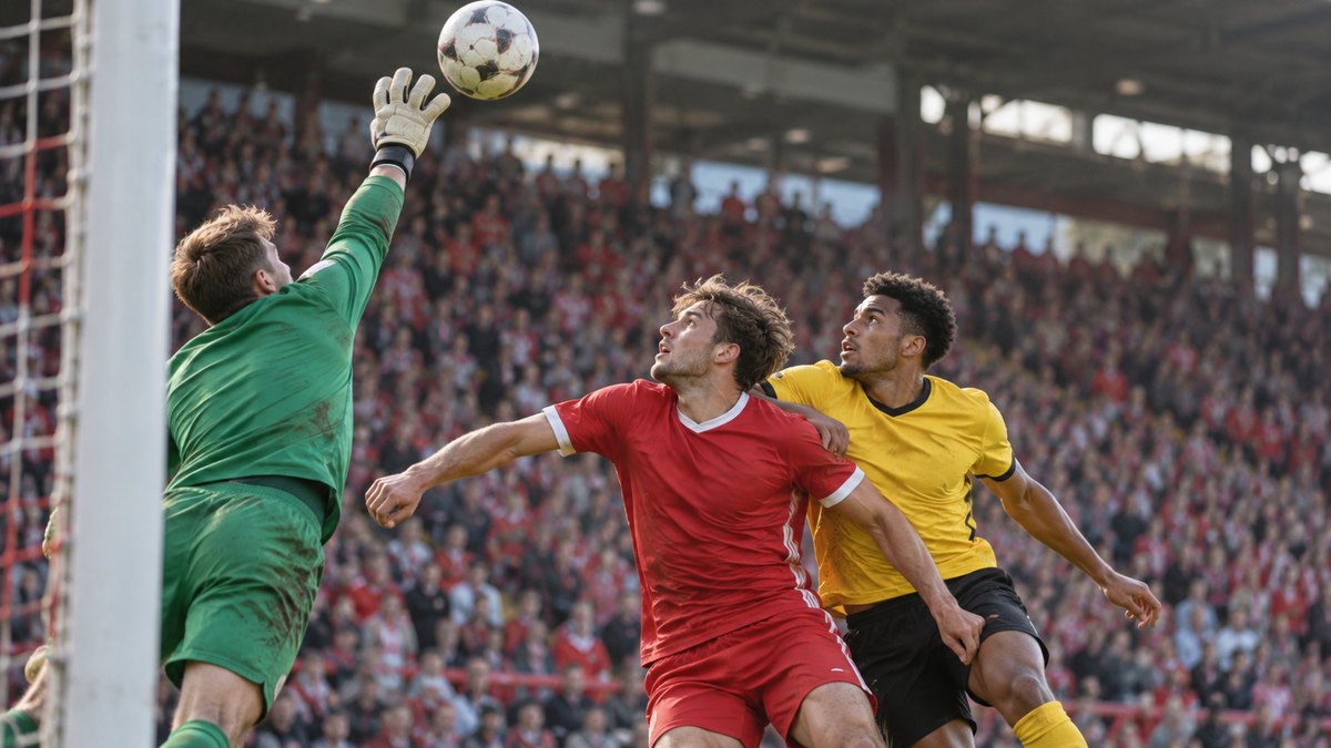 Union Berlin–Borussia Dortmund – AI-val készült futballillusztráció